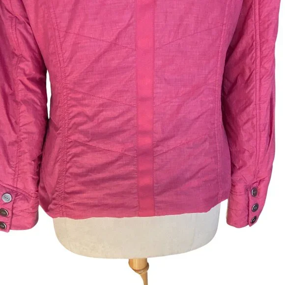 Prana Chantal Nylon Jacket Plum Pink Lined Water Resistant-M - Picture 10 of 15